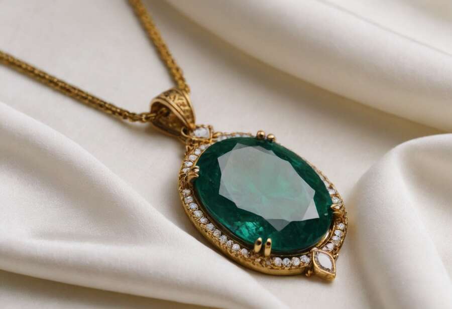 Emerald Pendant Necklace